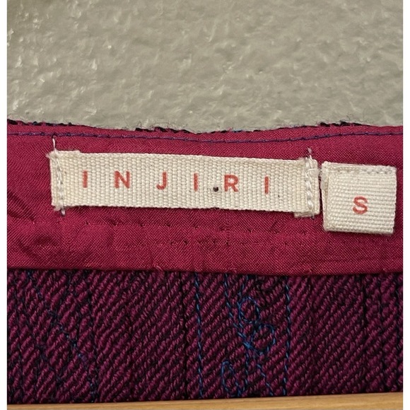 Injiri Wool Dress Handwoven Embroidered Folk Tunic Pink Purple Ethnic Boho Sz S - Picture 10 of 16